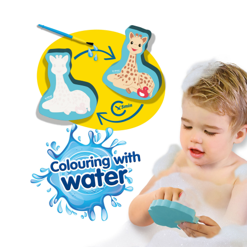 Girafa Sophie - Coloreaza cu apa in baie, copii varsta 1 an+,4 ani+ [2]
