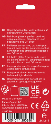 Glitter rainbow set 2x12 ml faber-castell [2]
