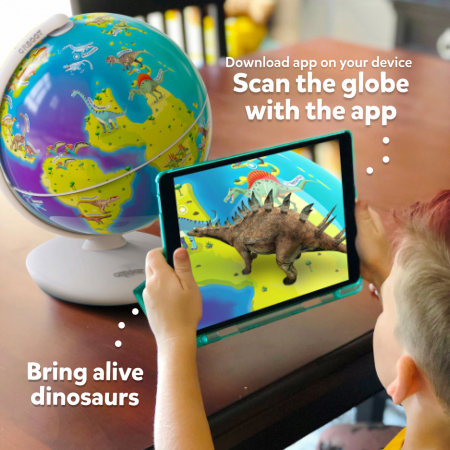 Glob interactiv ORBOOT Dinozauri, educativ, cu realitate augumentata, varsta 3 - 6, 6 - 9, 9+ ani, Baiat, Fata [2]