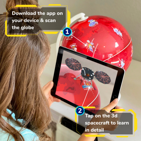 Glob interactiv ORBOOT Marte, jucarie educativa, cu realitate augumentata, varsta 3 - 6, 6 - 9, 9+ ani, Baiat, Fata [1]