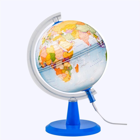 Globuri Pamantesti si Harti de Perete pentru Copii - Glob pamantesc 30 cm Modern Gurbuz Harta Fizica iluminat engleza cu mini usb