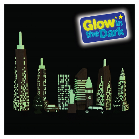 Glow City, cladiri fosforescente din lemn, Wonderworld, 2-7 ani [2]