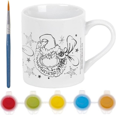 Art & Craft si Artizanat - Grinch-Coloreaza cana+guase  Totum CRACIUN