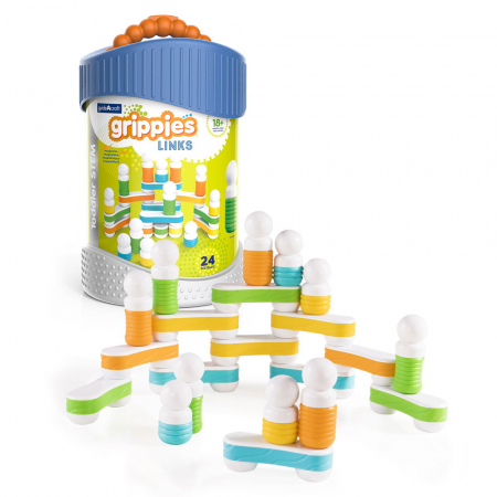 Jucării și Jocuri pentru copii - Grippies Links set magnetic tactil, 24 piese, 1-5 ani