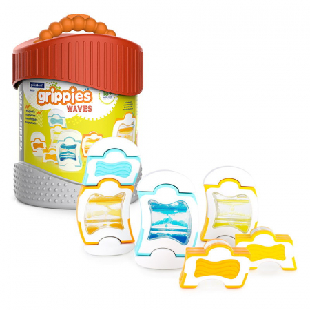 Jucării și Jocuri pentru copii - Grippies Waves, set magnetic senzorial, 12 piese