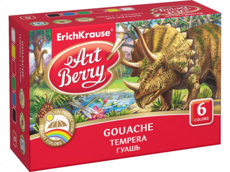 Jucării și Jocuri pentru copii - Guașe ArtBerry cu protecție UV și rezistență la lumina solară, 6 culori.