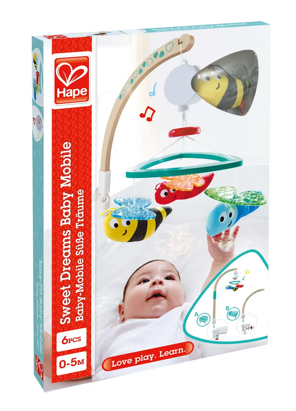 Carusel si Cutii Muzicale - Hape carusel muzical, varsta de la 0 luni la 2 ani