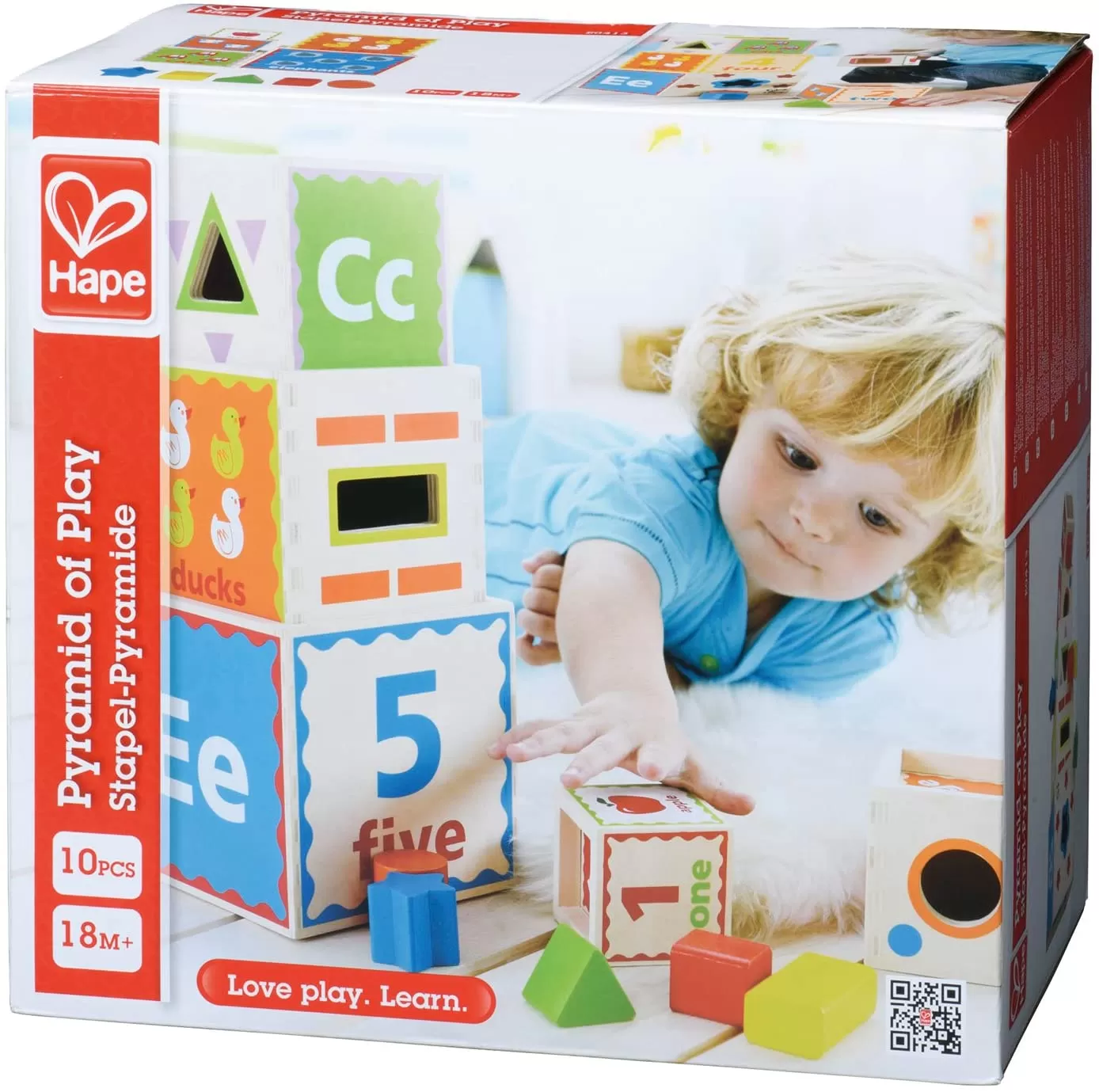 Jucării și Jocuri pentru copii - Hape piramida creativa, varsta de la 1 an la 5 ani