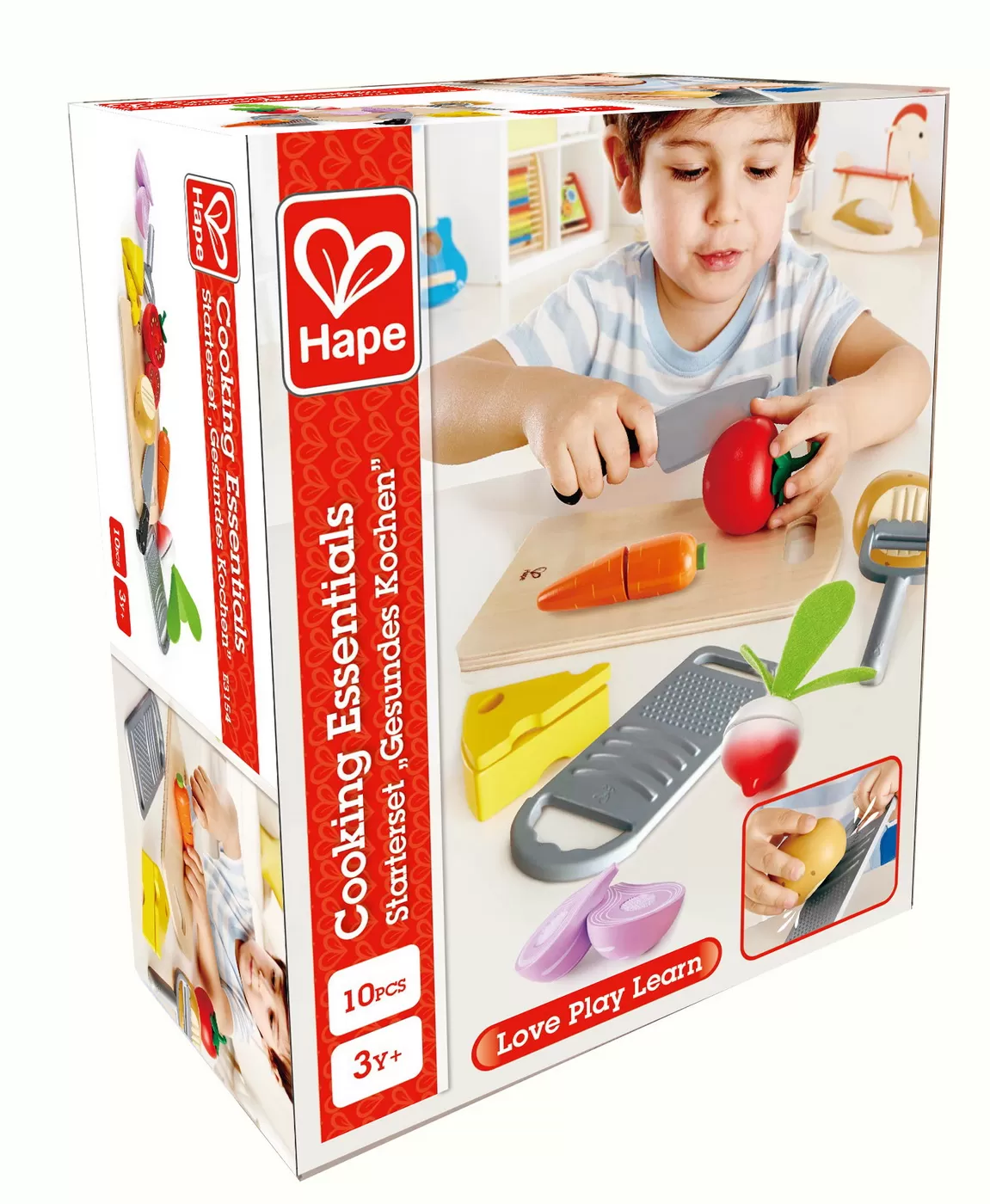 Jucării și Jocuri pentru copii - Hape set pentru curatat si taiat legume, varsta de la 3 ani la 10 ani