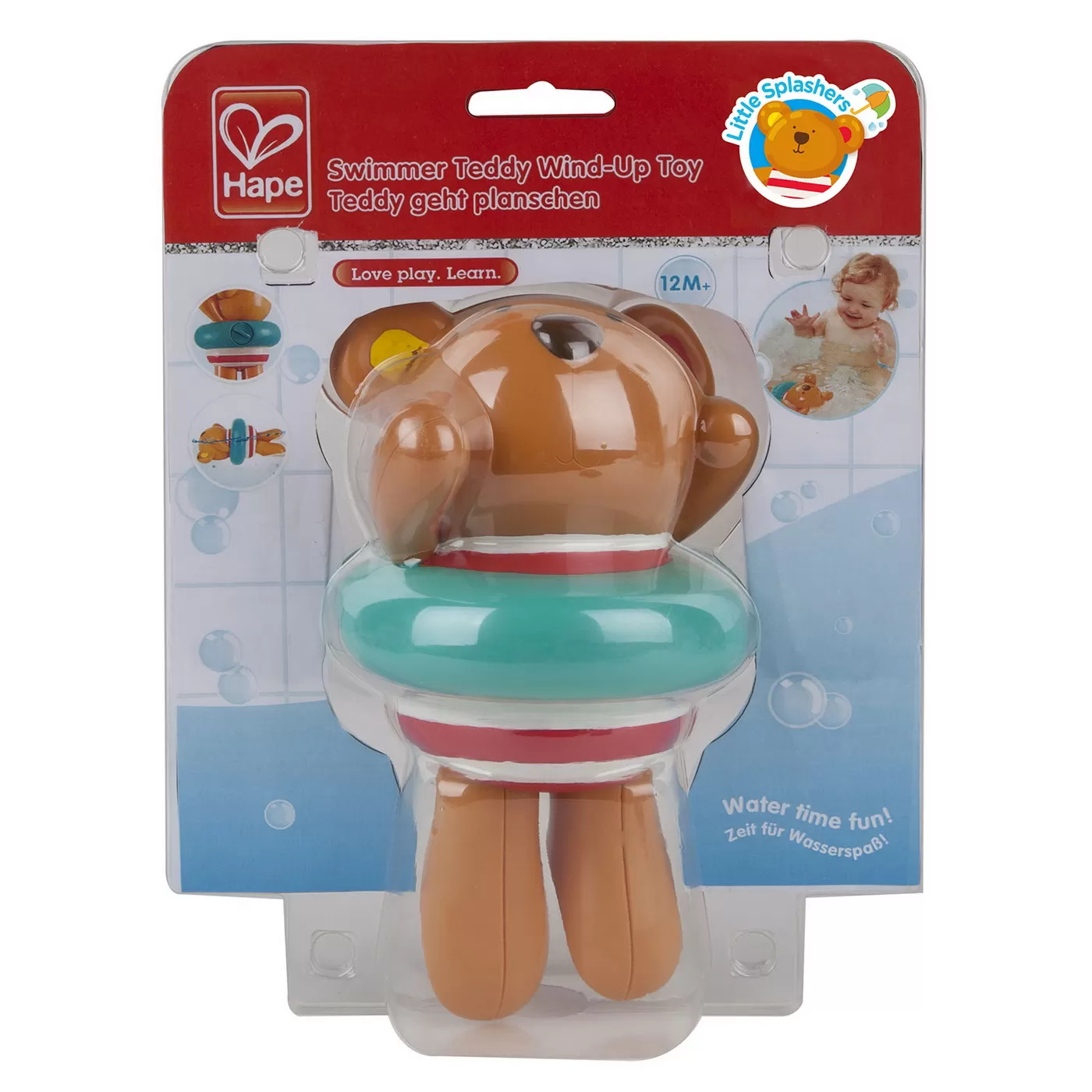 Jucării și Jocuri pentru copii - Hape teddy inotatorul vesel, varsta de la 1 an la 5 ani