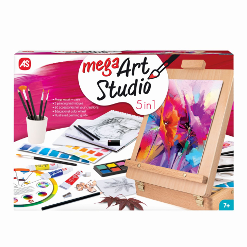 Art & Craft si Artizanat - Happi hobbi mega art studio 5 in 1 set de desen copii varsta 7 ani - +15 ani