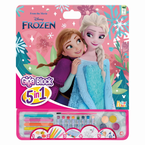 Art & Craft si Artizanat - Happi hobbi set pentru pictura 5in1 gigablock frozen  aventura inghetata copii 3 ani - 10 ani