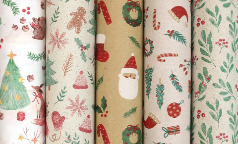 Birotică și Papetărie - Hartie ambalaj rola 70cm x 2m christmas town rotolux