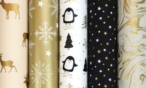 Birotică și Papetărie - Hartie ambalaj rola 70cm x 2m winterglow rotolux