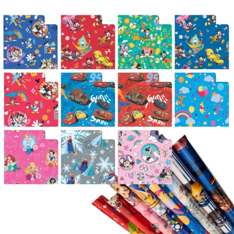 Birotică și Papetărie - Hartie ambalat cadou Sadoch, rola 70x200cm, diverse modele Disney