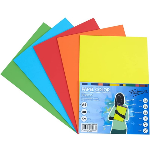 Art & Craft si Artizanat - Hartie color A3, 80g/m² Fabrisa 16249, mix culori intense, 100 coli/top