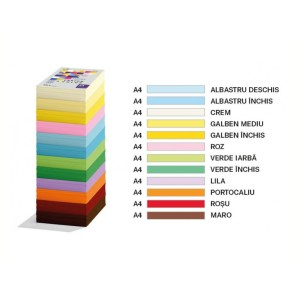 Birotică și Papetărie - Hartie colorata 75g/mp a4 500 coli ecada maro 62802mr