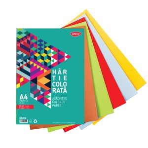 Birotică și Papetărie - Hartie colorata hr850   a4  50 coli 5 cul. daco 80g/mp