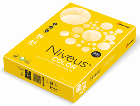 Birotică și Papetărie - Hartie copiator a4 galben mustar intens 80g 500/top ig50 niveus