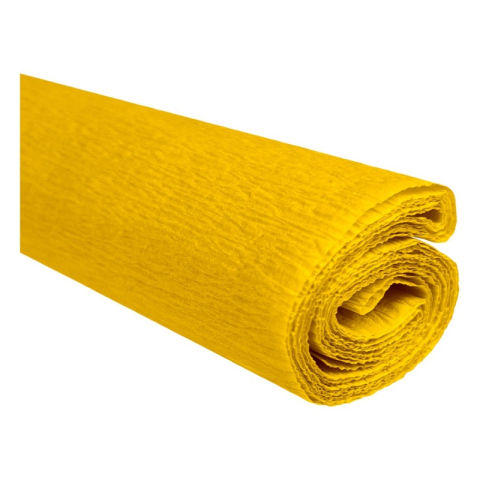 Art & Craft si Artizanat - Hartie creponata Colorarte C05, 50x200cm, galben intens, set 10 role