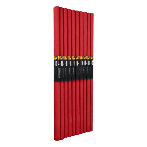 Hartie creponata Colorarte C08, 50x200cm, rosu, set 10 role [1]