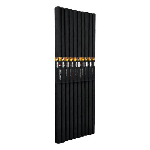 Hartie creponata Colorarte C49, 50x200cm, negru, set 10 role [1]