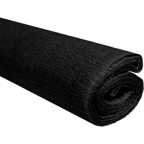 Art & Craft si Artizanat - Hartie creponata Colorarte C49, 50x200cm, negru, set 10 role
