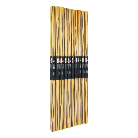 Hartie creponata Colorarte D66, 50x200cm, portocaliu deschis cu dungi negre, model tigru, set 10 role [1]