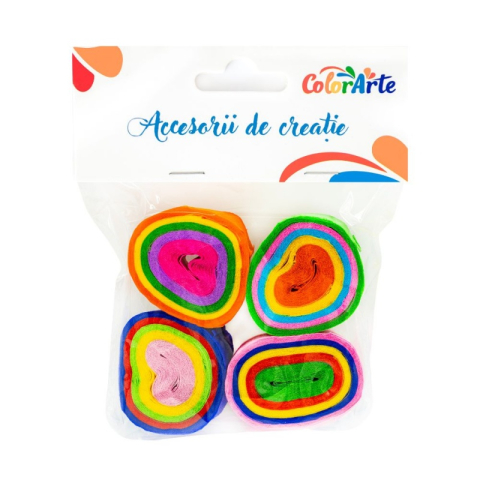 Art & Craft si Artizanat - Hartie creponata Colorarte MY016, 35cm x 10m, diverse culori, set 4 role