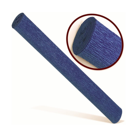 Art & Craft si Artizanat - Hartie creponata Colorarte QC-015, bleumarin, 50x200cm, solida floristica