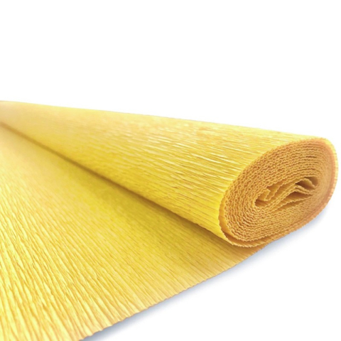 Art & Craft si Artizanat - Hartie creponata Colorarte QC-023, galben, 50x200cm, solida floristica