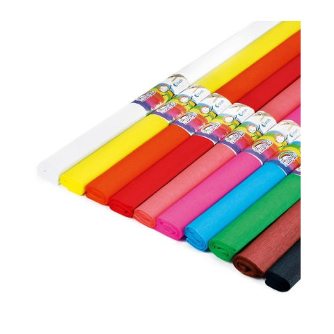 Art & Craft si Artizanat - Hartie creponata Fiorello 170-1605, 50x200cm, diverse culori, set 10 role