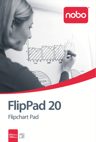Organizare, arhivare, prezentare - Hartie flipchart 65*95.5 cm 60g 20 file nobo