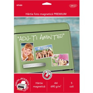Birotică și Papetărie - Hartie foto magnetica a4 690g 5 coli daco hf469