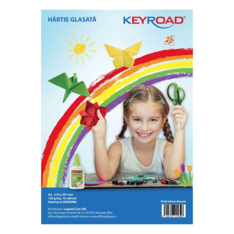 Hartie Glasata, Colorata si Lucioasa, A4, Set 10 Coli [4]