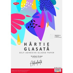 Birotică și Papetărie - Hartie glasata autocolanta 24x34cm 10 file/set daco 20 buc
