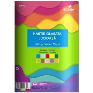 Birotică și Papetărie - Hartie glasata lucioasa 10 file/set ecada 62910 20 buc
