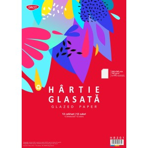 Birotică și Papetărie - Hartie glasata lucioasa 24x34cm 12 file/set daco 20 buc