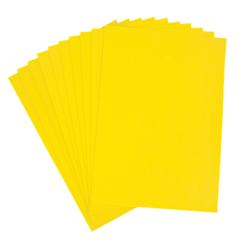 Birotică și Papetărie - Hartie gumata A4, 1.3mm, galben, set 10 coli, Colorarte