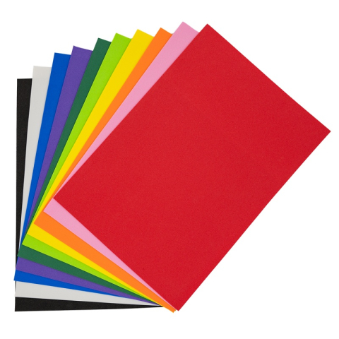 Birotică și Papetărie - Hartie gumata A4, 1.3mm, set 10 culori, Colorarte