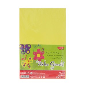 Birotică și Papetărie - Hartie gumata hg401g 20x30 cm 10coli galben daco