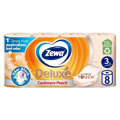 Detergenti si Curatenie - Hartie igienica 3str 8/set piersica zewa