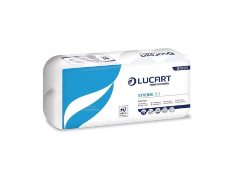 Hartie igienica - Hartie igienica Lucart Strong 8.3, 3 str, alba, 29 m/rola, 8 role/set