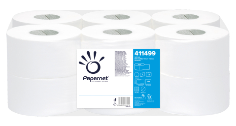Detergenti si Curatenie - Hartie igienica mini jumbo alba eco dk 2str 120m 12/set papernet