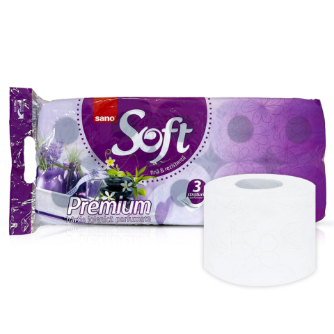 Detergenti si Curatenie - Hartie igienica parfumata 3str 10/set sano
