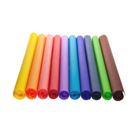 Art & Craft si Artizanat - Hartie matase Colorarte A3, 30x42cm, set 6 role cu 10 coli diverse culori