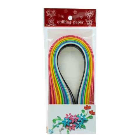 Hartie quilling, 1x39cm, diverse culori intense, set 150 buc [1]