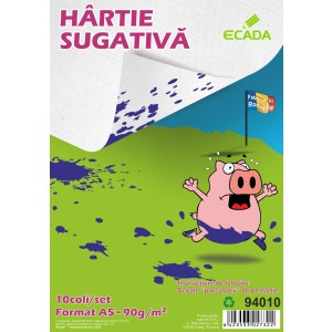 Birotică și Papetărie - Hartie sugativa  a5 10 coli/set ecada 94010 20 buc