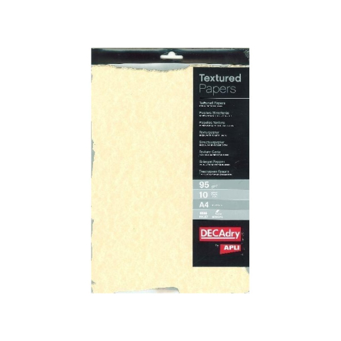 Birotică și Papetărie - Hartie texturata A4 DECAdry Champag SCL2058D, 95g/mp, pretaiata, set 10 coli