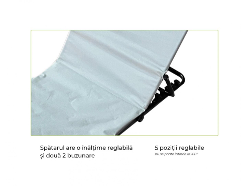 Heinner covor plaja tip sezlong-141*45*51cm, grey [4]